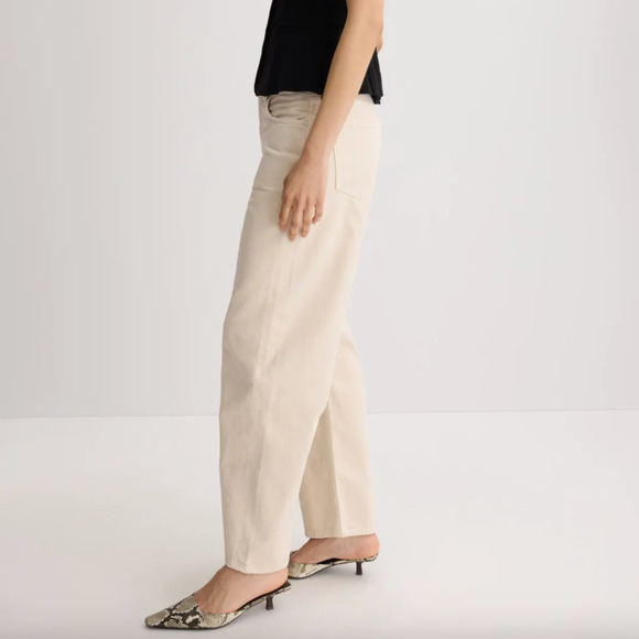 Citizens of Humanity White Micro Barrel Jeans Size 29 High Rise Baggy Rigid $248 - Picture 2 of 11